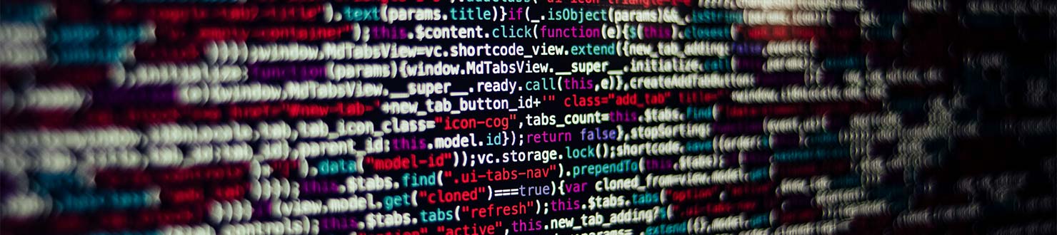 screen covered with computer code